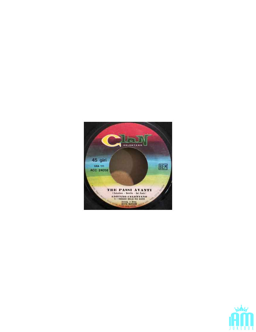 Tre Passi Avanti (N2) [Adriano Celentano] - Vinyle 7", Single, 45 tours [product.brand] 1 - Shop I'm Jukebox 