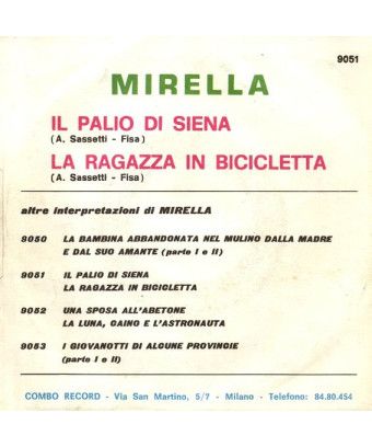 Il Palio Di Siena  [Mirella] - Vinyl 7", 45 RPM