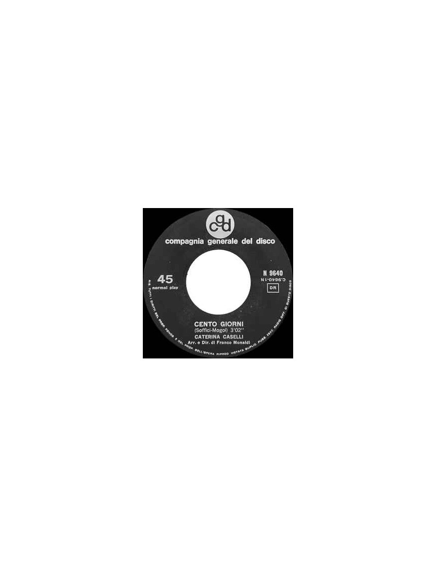 One Hundred Days [Caterina Caselli] – Vinyl 7", 45 RPM [product.brand] 1 - Shop I'm Jukebox 