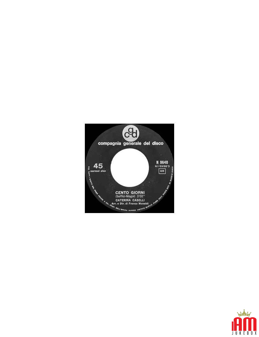 One Hundred Days [Caterina Caselli] – Vinyl 7", 45 RPM [product.brand] 1 - Shop I'm Jukebox 