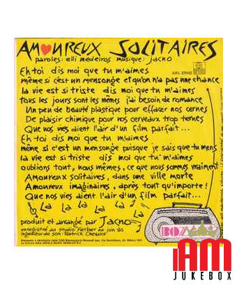 Amoureux Solitaires [Lio] – Vinyl 7", 45 RPM, Single [product.brand] 1 - Shop I'm Jukebox 
