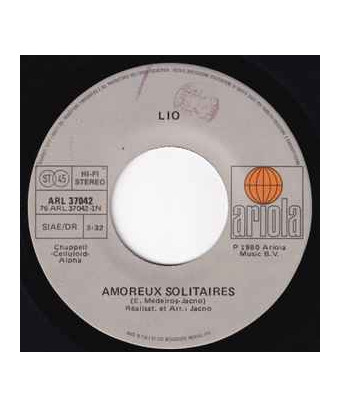 Amoureux Solitaires [Lio] – Vinyl 7", 45 RPM, Single