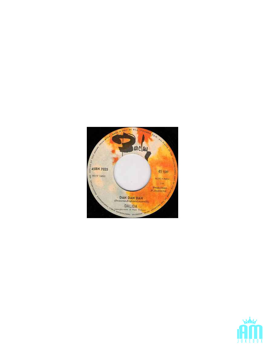 Dan Dan Dan [Dalida] - Vinyle 7", 45 tours [product.brand] 1 - Shop I'm Jukebox 