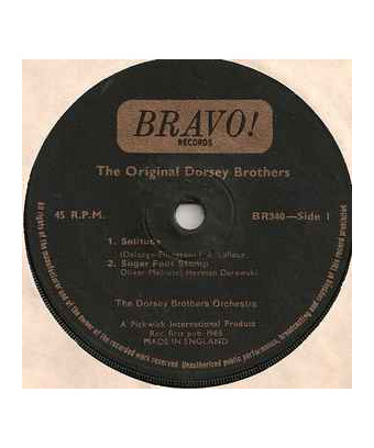 The Original Dorsey Bros. [The Dorsey Brothers] - Vinyl 7", EP
