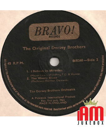 The Original Dorsey Bros. [The Dorsey Brothers] - Vinyle 7", EP [product.brand] 1 - Shop I'm Jukebox 