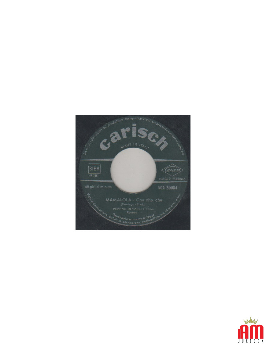 Mamalola Lassame (Let Me Go) [Peppino Di Capri EI Suoi Rockers] - Vinyl 7", 45 RPM, Réédition [product.brand] 1 - Shop I'm Jukeb