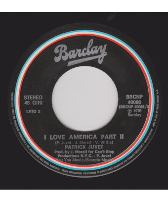 I Love America [Patrick Juvet] – Vinyl 7", 45 RPM, Single [product.brand] 1 - Shop I'm Jukebox 