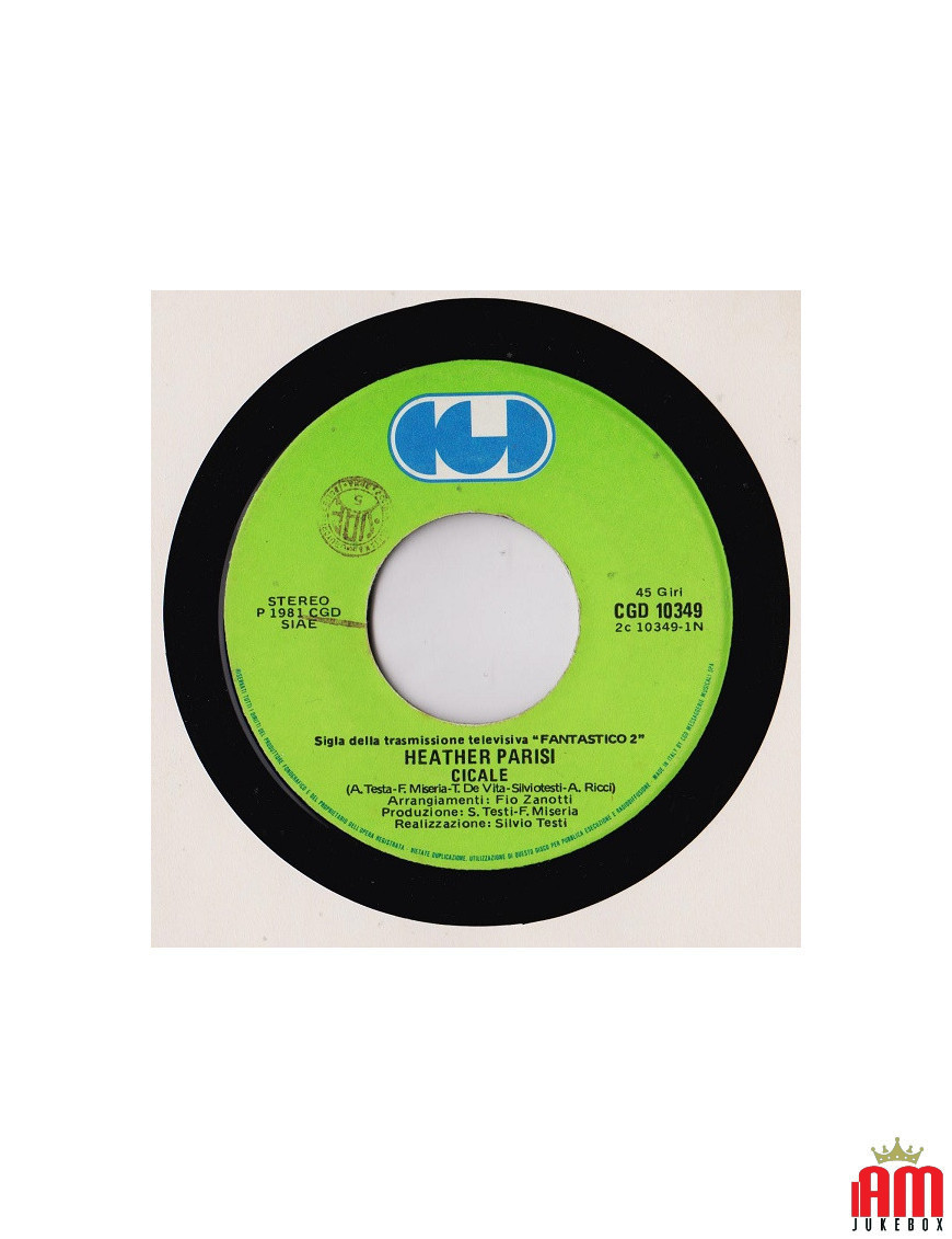 Cicale [Heather Parisi] – Vinyl 7", 45 RPM, Stereo [product.brand] 1 - Shop I'm Jukebox 