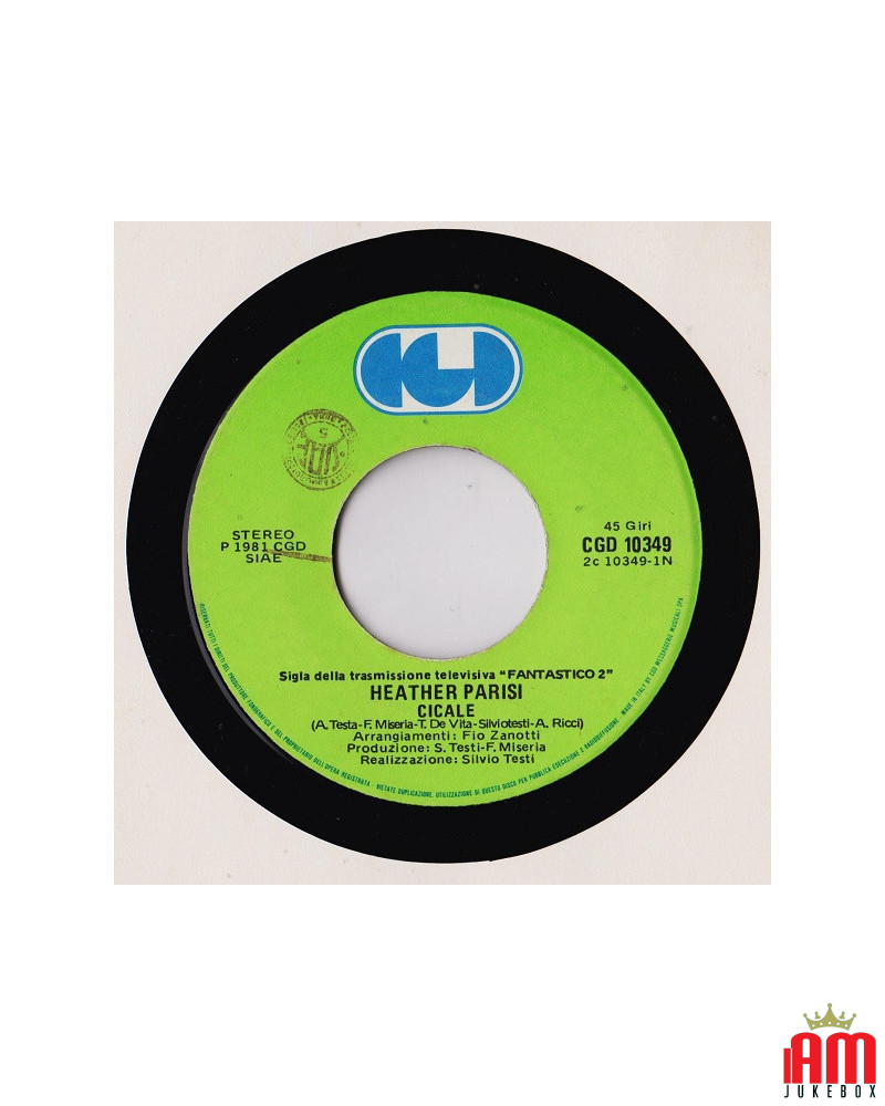 Cicale [Heather Parisi] - Vinyl 7", 45 RPM, Stereo [product.brand] 1 - Shop I'm Jukebox 