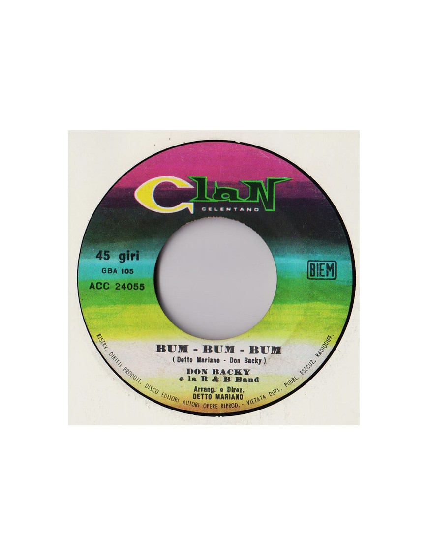 Bum Bum [Don Backy] - Vinyl 7", 45 RPM [product.brand] 1 - Shop I'm Jukebox 
