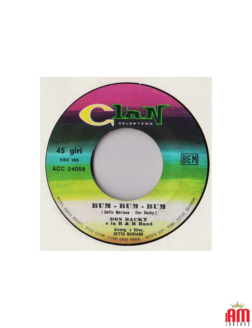 Bum Bum [Don Backy] - Vinyle 7", 45 tours [product.brand] 1 - Shop I'm Jukebox 