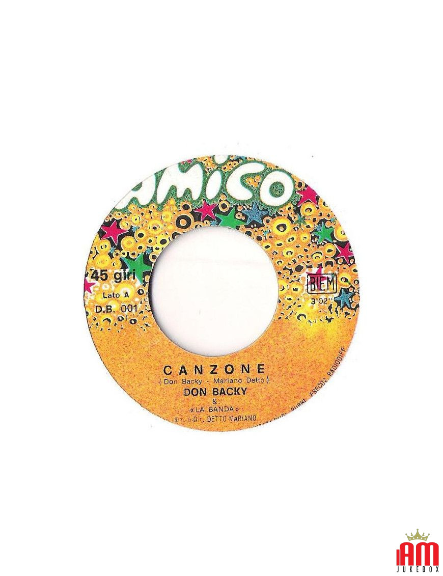 Canzone [Don Backy] - Vinyl 7", 45 RPM, Mono [product.brand] 1 - Shop I'm Jukebox 