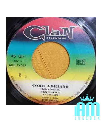 Comme Adriano [Don Backy] - Vinyle 7", 45 tours [product.brand] 1 - Shop I'm Jukebox 