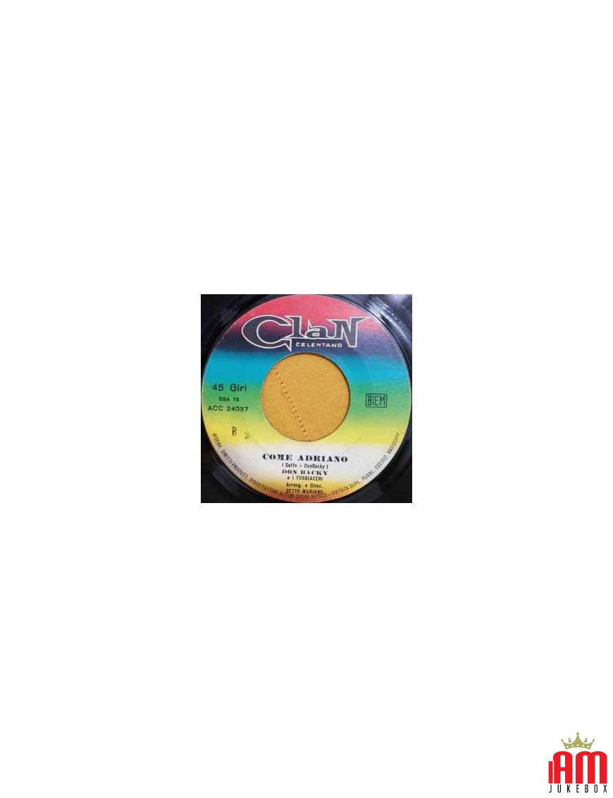 Like Adriano [Don Backy] - Vinyl 7", 45 RPM [product.brand] 1 - Shop I'm Jukebox 