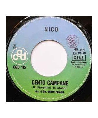 Cento Campane [Nico Dei Gabbiani] - Vinyl 7", 45 RPM [product.brand] 1 - Shop I'm Jukebox 