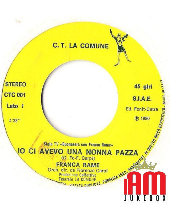 I Had A Crazy Grandma I Chiacchieroni [Franca Rame] - Vinyl 7", 45 RPM [product.brand] 1 - Shop I'm Jukebox 