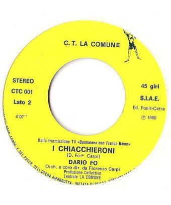 Io Ci Avevo Una Nonna Pazza I Chiacchieroni [Franca Rame] - Vinyl 7", 45 RPM [product.brand] 1 - Shop I'm Jukebox 