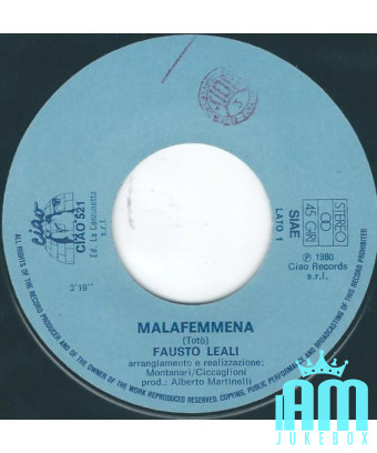 Malafemmena [Fausto Leali] - Vinyle 7", 45 tours, stéréo [product.brand] 1 - Shop I'm Jukebox 