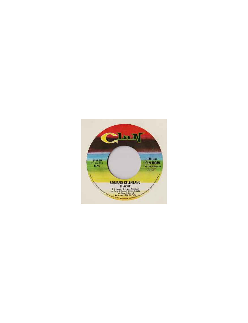 Je t'aurai [Adriano Celentano] - Vinyl 7", 45 RPM, Single [product.brand] 1 - Shop I'm Jukebox 
