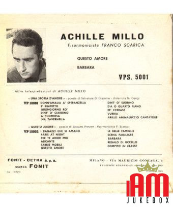 This Love (Pesie von Jacques Prevert) [Achille Millo] – Vinyl 7", 45 RPM [product.brand] 1 - Shop I'm Jukebox 