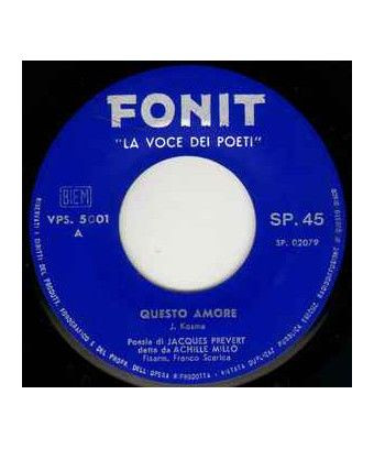 This Love (Pesie von Jacques Prevert) [Achille Millo] – Vinyl 7", 45 RPM [product.brand] 1 - Shop I'm Jukebox 