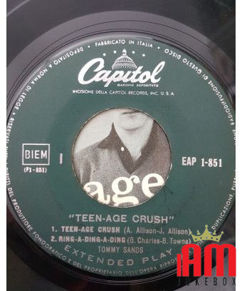 Teen-Age Crush [Tommy Sands] - Vinyle 7", 45 tours, EP [product.brand] 1 - Shop I'm Jukebox 