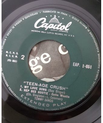 Teen-Age Crush [Tommy Sands] - Vinyle 7", 45 tours, EP [product.brand] 1 - Shop I'm Jukebox 