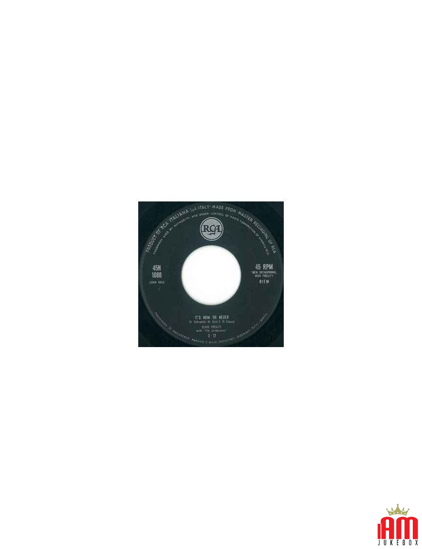 It's Now Or Never [Elvis Presley] – Vinyl 7", 45 RPM, Single [product.brand] 1 - Shop I'm Jukebox 