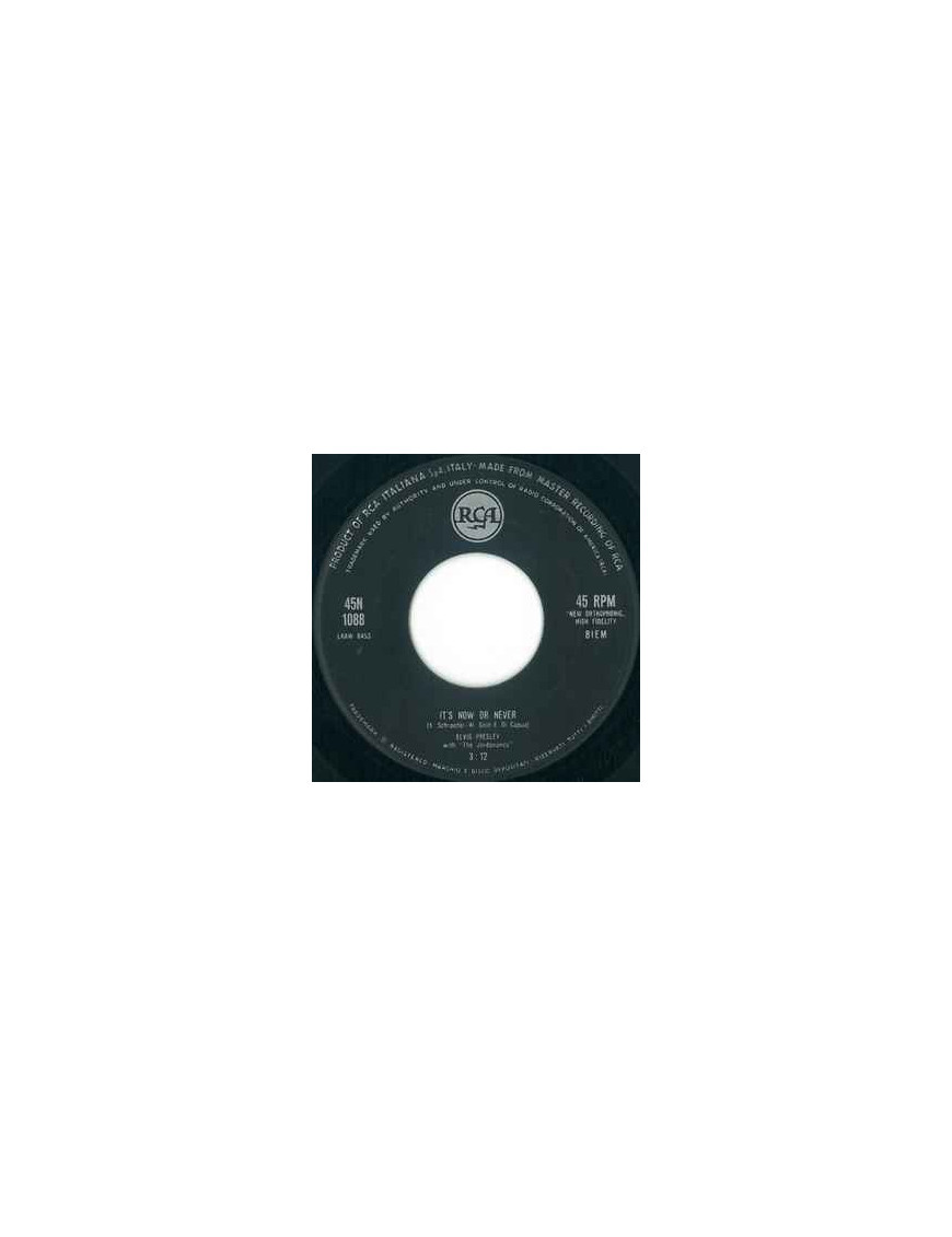 It's Now Or Never [Elvis Presley] - Vinyl 7", 45 RPM, Single [product.brand] 1 - Shop I'm Jukebox 