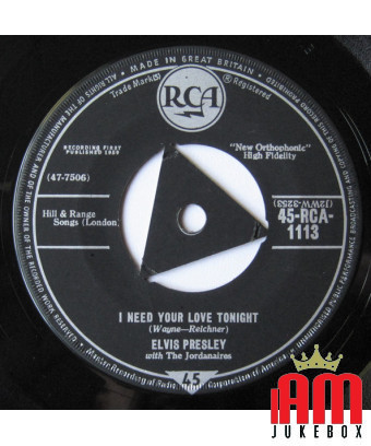 A Fool Such As II Need Your Love Tonight [Elvis Presley,...] - Vinyl 7", 45 RPM, Single [product.brand] 1 - Shop I'm Jukebox 