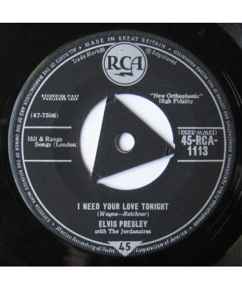 A Fool Such As I   I Need Your Love Tonight [Elvis Presley,...] - Vinyl 7", 45 RPM, Single