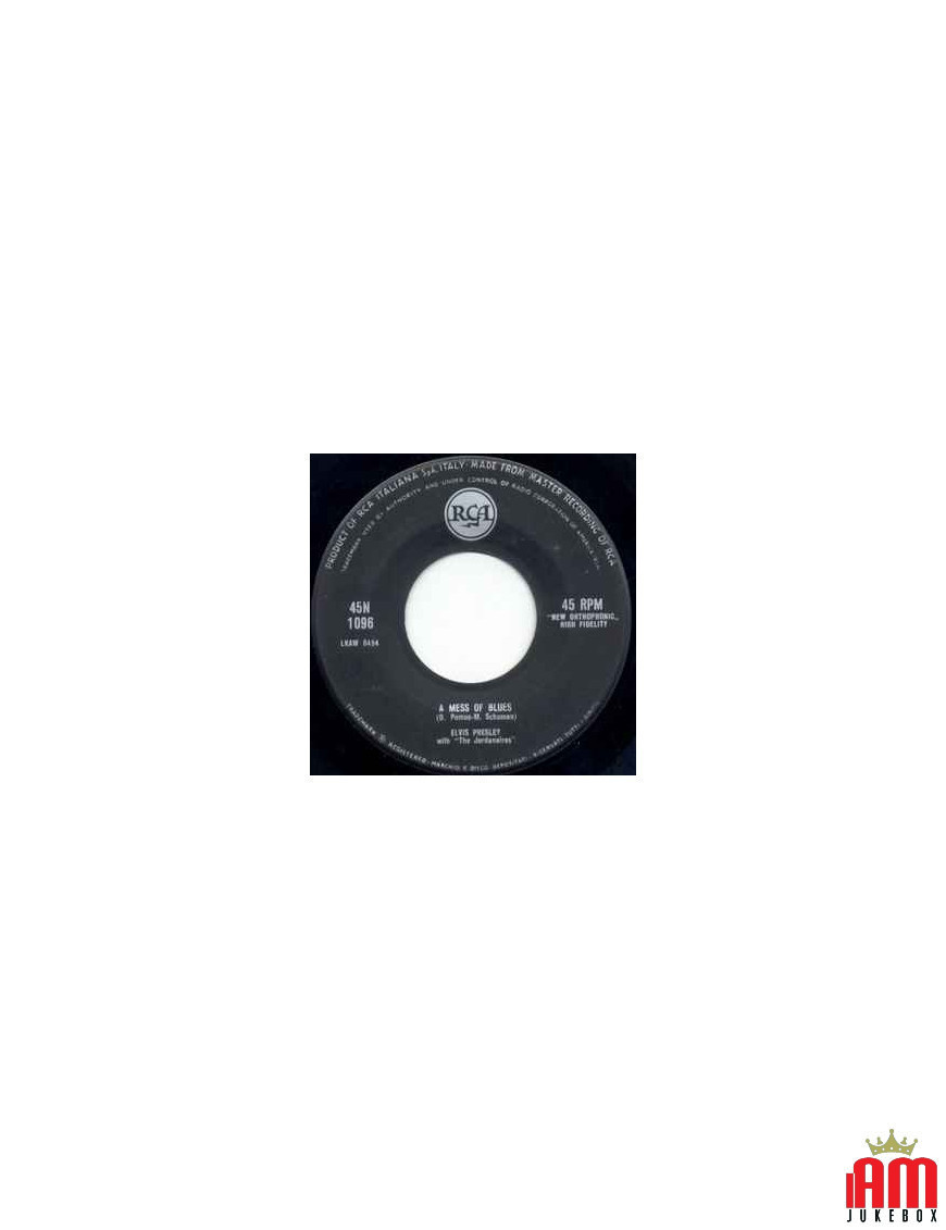 A Mess Of Blues [Elvis Presley] - Vinyl 7", 45 RPM [product.brand] 1 - Shop I'm Jukebox 