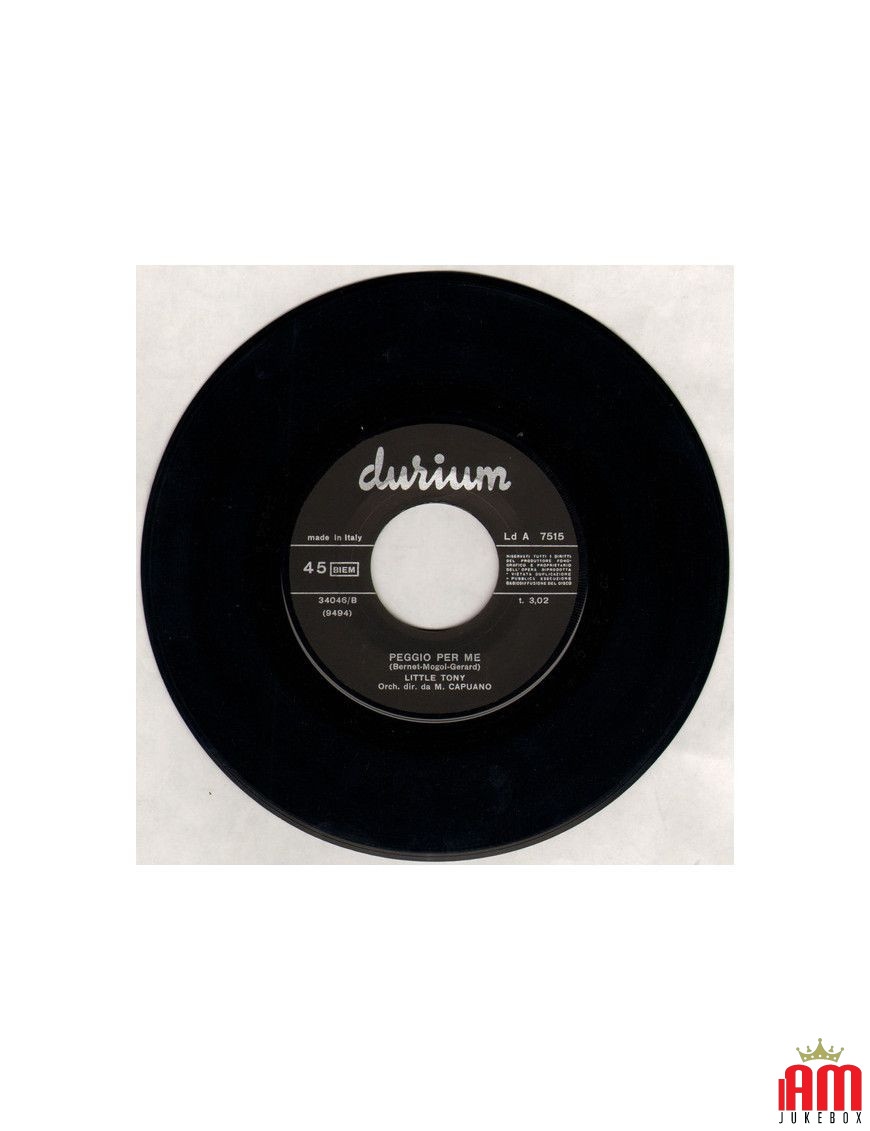 Peggio Per Me [Little Tony] - Vinyl 7", 45 RPM [product.brand] 1 - Shop I'm Jukebox 