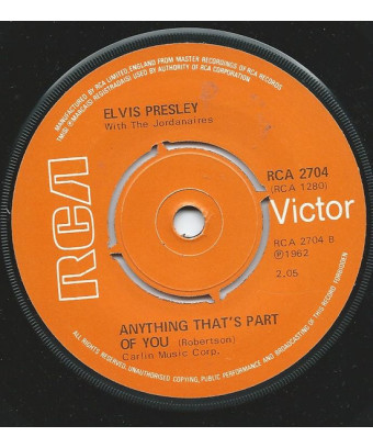 Good Luck Charm   Anything That's Part Of You [Elvis Presley] - Vinyl 7", 45 RPM, Single, Reissue
