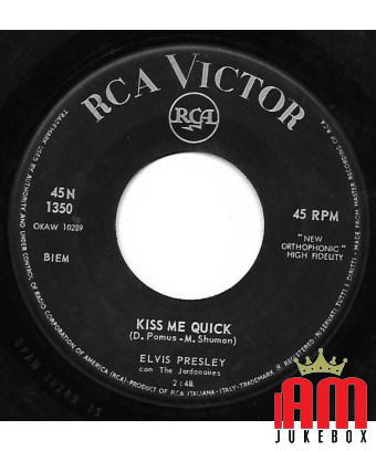 Kiss Me Quick [Elvis Presley] - Vinyle 7", 45 tours