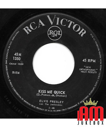 Kiss Me Quick [Elvis Presley] - Vinyle 7", 45 tours [product.brand] 1 - Shop I'm Jukebox 