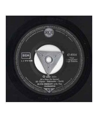 O Sole Mio (C'est maintenant ou jamais) [Elvis Presley] - Vinyl 7", 45 RPM, Single, Mono [product.brand] 1 - Shop I'm Jukebox 