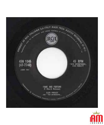 Stuck On You Fame And Fortune [Elvis Presley] - Vinyle 7", 45 tr/min, Mono [product.brand] 1 - Shop I'm Jukebox 