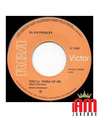 Esprits suspects, tu penseras à moi [Elvis Presley] - Vinyle 7", 45 tr/min, Mono [product.brand] 1 - Shop I'm Jukebox 