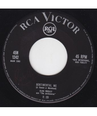 Sentimental Me No More La (Paloma) [Elvis Presley,...] - Vinyle 7", 45 RPM [product.brand] 1 - Shop I'm Jukebox 