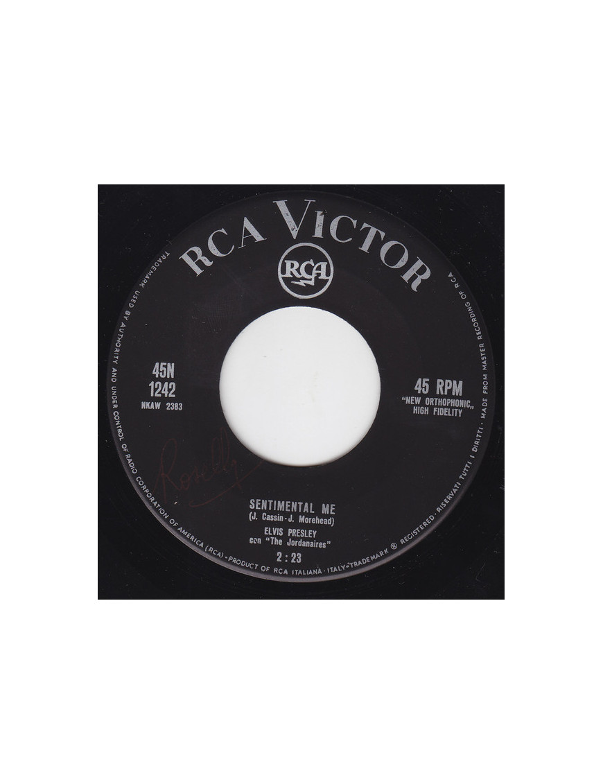 Sentimental Me   No More La (Paloma)  [Elvis Presley,...] - Vinyl 7", 45 RPM