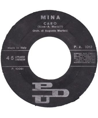 Vorrei Che Fosse Amore   Caro [Mina (3)] - Vinyl 7", 45 RPM