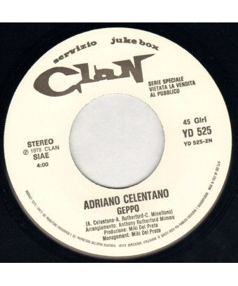 Che Cosa Ti Farei [Adriano Celentano] - Vinyl 7", 45 RPM, Jukebox [product.brand] 1 - Shop I'm Jukebox 