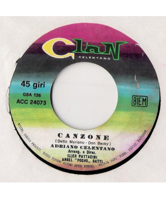 Song Un Bimbo Sul Leone [Adriano Celentano] – Vinyl 7", 45 RPM, Single [product.brand] 1 - Shop I'm Jukebox 