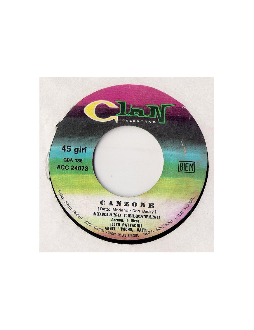 Chanson Un Bimbo Sul Leone [Adriano Celentano] - Vinyl 7", 45 RPM, Single