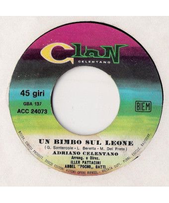 Song Un Bimbo Sul Leone [Adriano Celentano] – Vinyl 7", 45 RPM, Single [product.brand] 1 - Shop I'm Jukebox 