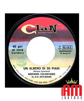 A 30-Storey Tree [Adriano Celentano] - Vinyl 7", 45 RPM [product.brand] 1 - Shop I'm Jukebox 