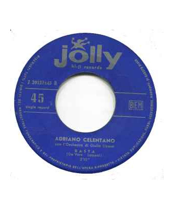Non Esiste L'Amor   Basta [Adriano Celentano] - Vinyl 7", 45 RPM, Single