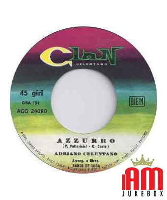 Azzurro [Adriano Celentano] – Vinyl 7", 45 RPM, Single [product.brand] 1 - Shop I'm Jukebox 