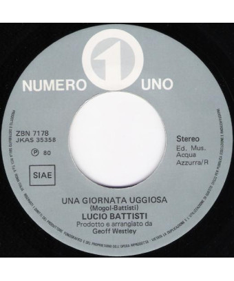 Una Giornata Uggiosa [Lucio Battisti] - Vinyl 7", 45 RPM, Stereo